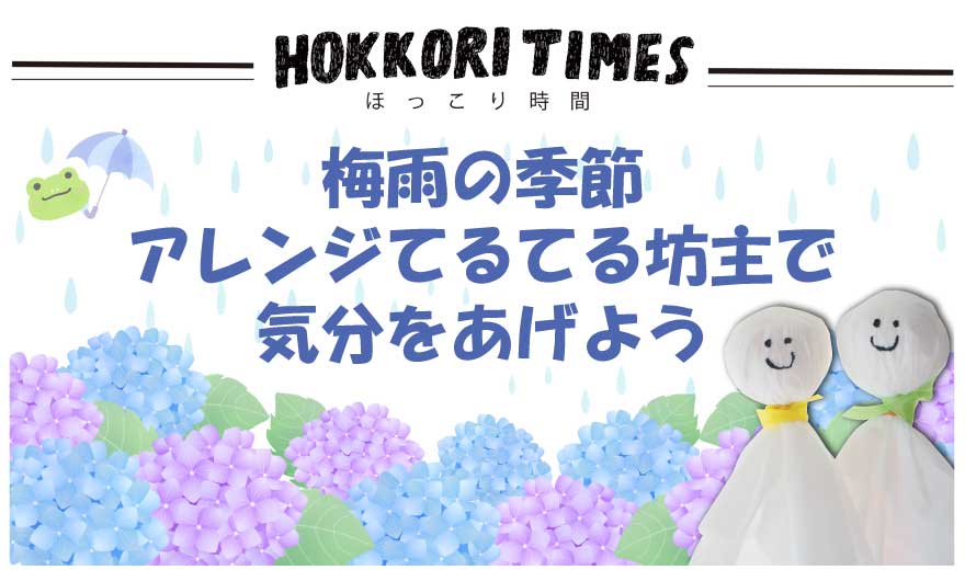 梅雨の季節☔アレンジてるてる坊主で気分を上げよう！