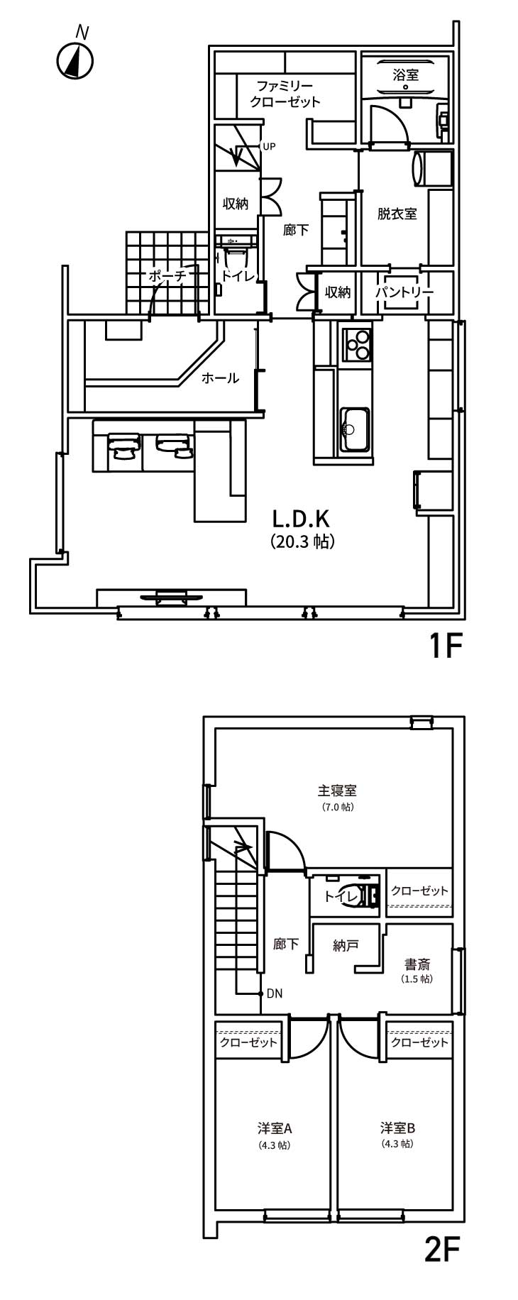 回遊動線が良いお家の見取り図 回遊動線が良いお家の見取り図