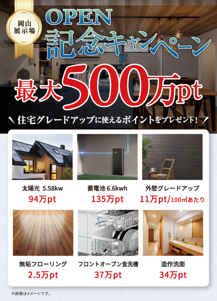 最大500万ポイント住宅グレードアップキャンペーン